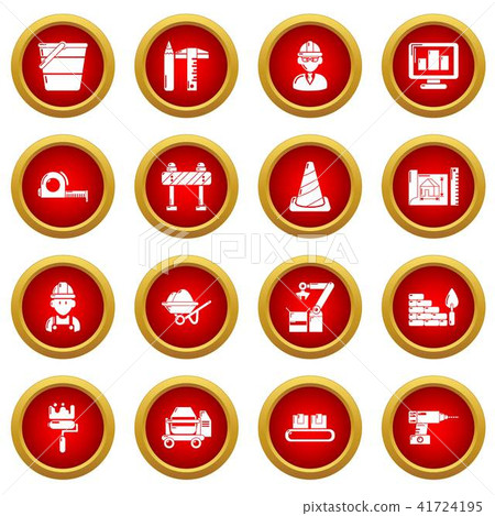 Building process icons set, simple style Building process icons set, simple style 41724195
