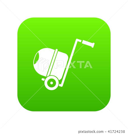 Concrete mixer icon digital green 41724238