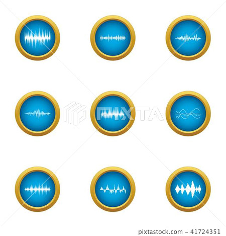 Sheet music icons set, flat style Sheet music icons set, flat style 41724351