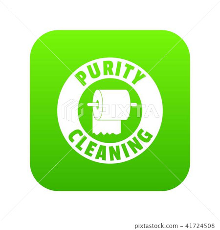 Cleaning toilet icon green vector Cleaning toilet icon green vector 41724508