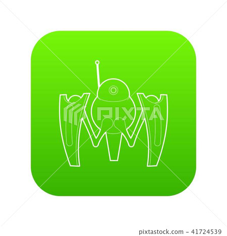 Robot crab icon green vector Robot crab icon green vector 41724539