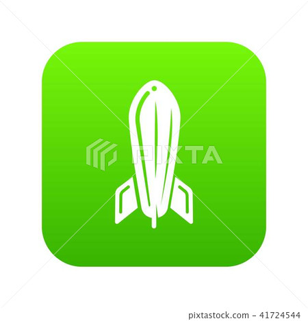 Rocket travel icon green vector Rocket travel icon green vector 41724544