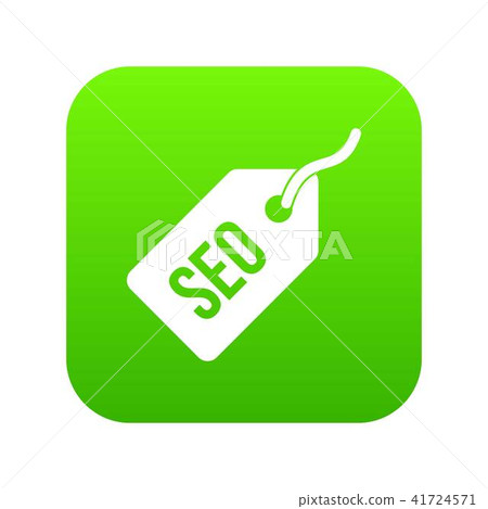 Seo tag icon digital green 41724571