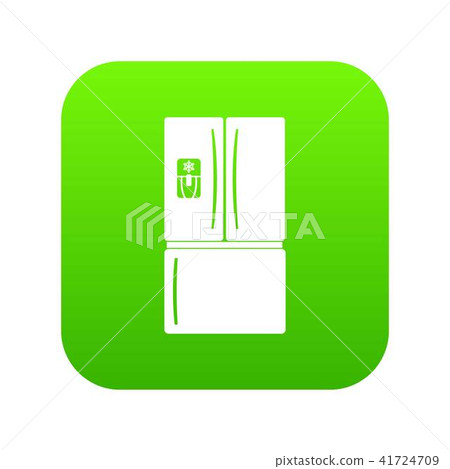 Fridge icon green vector 41724709