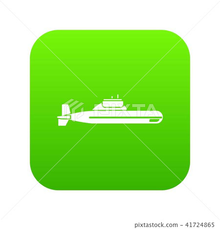 Submarine icon digital green Submarine icon digital green 41724865