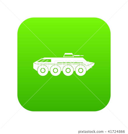 Armored personnel carrier icon digital green Armored personnel carrier icon digital green 41724866