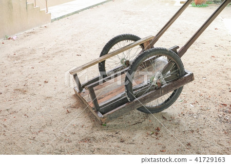wooden barrow old two wheel wooden barrow old two wheel 41729163
