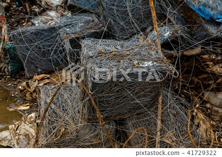 Closeup of scrap metal for recycling ,old steel, 41729322