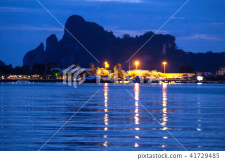Tonsai Beach at twilight time. Phi Phi Island Tonsai Beach at twilight time. Phi Phi Island 41729485