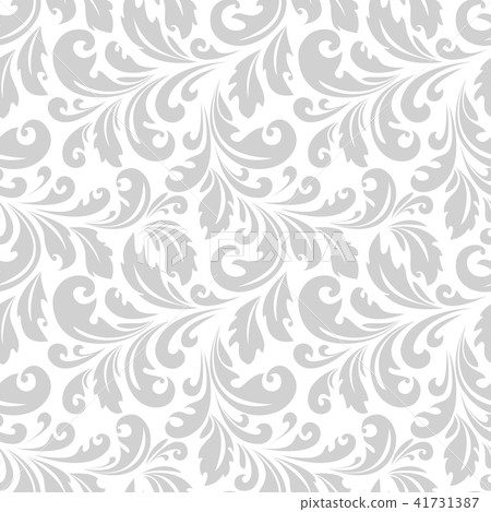 Floral pattern. Wallpaper baroque, damask. Floral pattern. Wallpaper baroque, damask. 41731387