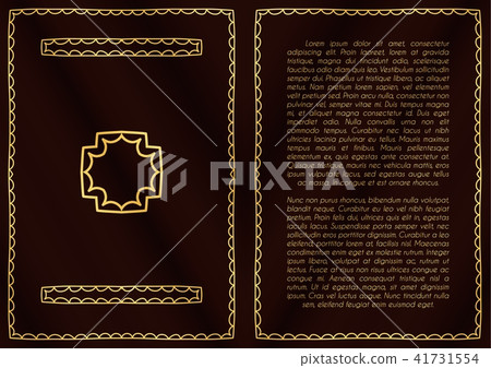 Golden frame with logo in A4 format 41731554