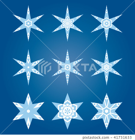 Set of decorative snowflakes Set of decorative snowflakes 41731633