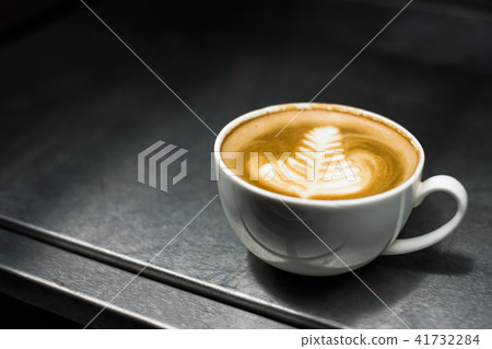 Coffee latte flower art shape in freezer Coffee latte flower art shape in freezer 41732284