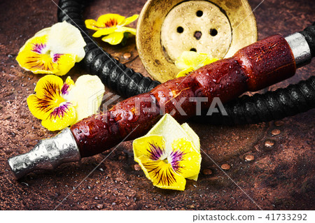Asian tobacco hookah with flower aroma 41733292