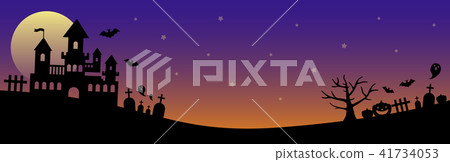 Halloween background purple landscape Halloween background purple landscape 41734053