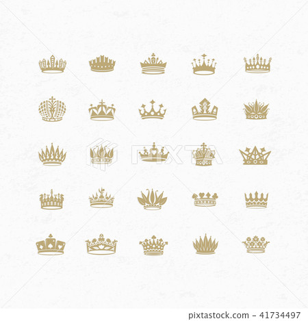 King and queen crowns symbols  41734497