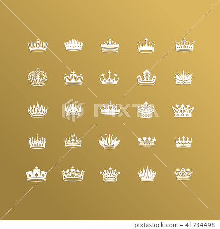 King and queen crowns symbols  41734498