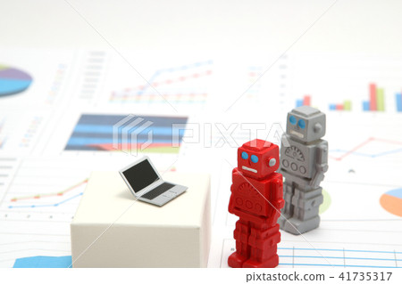 機器人,個人計算機和圖形人工智能圖像 機器人,個人計算機和圖形人工智能圖像 41735317