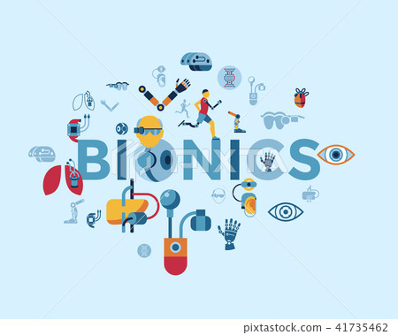 Bionics and artificial intelligence icon set Bionics and artificial intelligence icon set 41735462