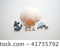 錨和貝類和海豚微縮模型 41735792