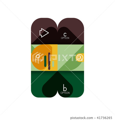 Infographics option and step by step in rounded squares, element of chart, graph, diagram with 41736265