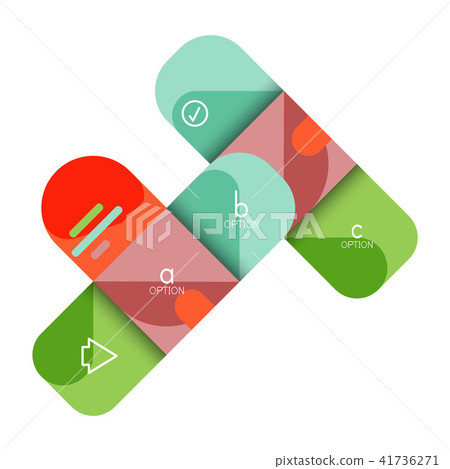 Infographics option and step by step in rounded squares, element of chart, graph, diagram with 41736271