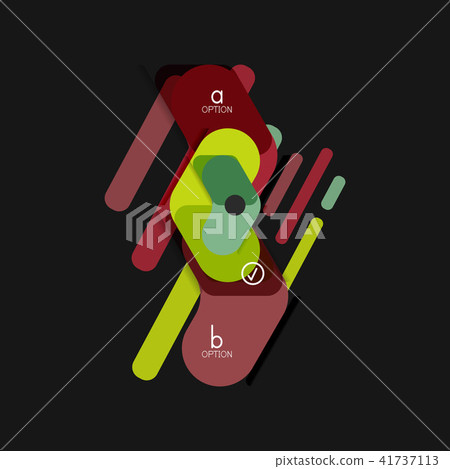 Flat design geometric infographics, arrow shape vector sticker or label, price tags, offer promotion 41737113
