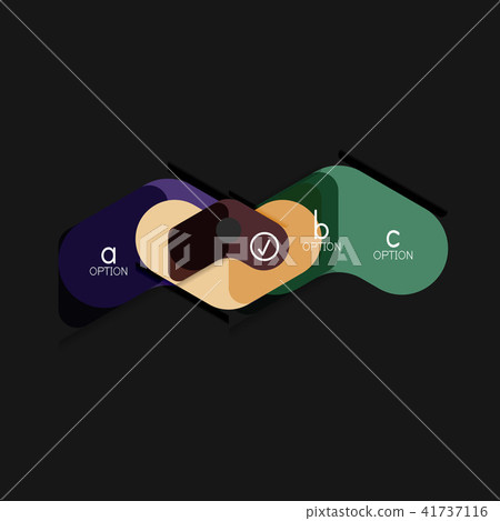 Flat design geometric infographics, arrow shape vector sticker or label, price tags, offer promotion 41737116