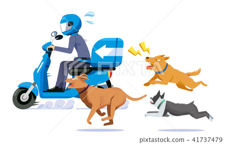 The danger of being a delivery man.  41737479