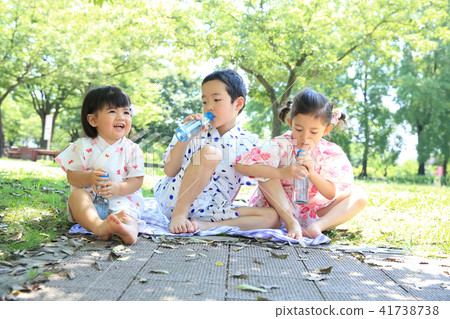 Child drinking ramune Child drinking ramune 41738738