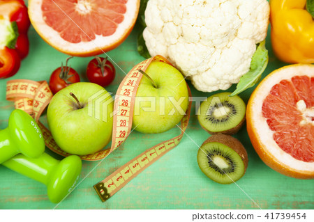 Food for diet and dumbbells 41739454