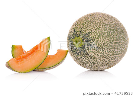 cantaloupe melon on white background 41739553