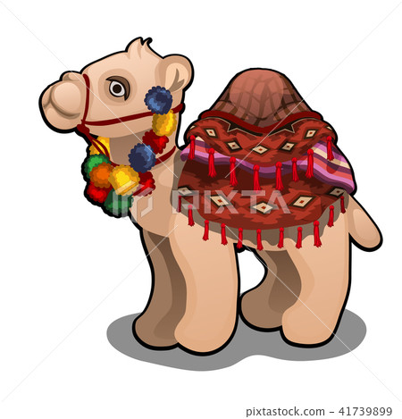 Cartoon camel isolated on a white background. Vector cartoon close-up illustration. 41739899