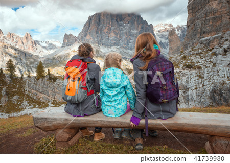 family at the Dolomites 41739980