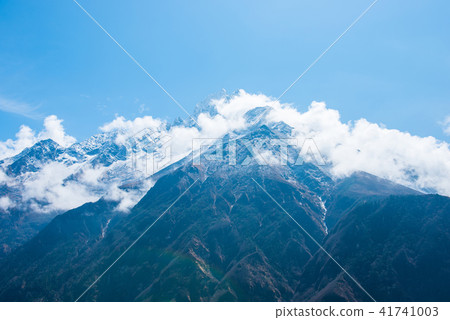 Beautiful snow defile mountain landscape Beautiful snow defile mountain landscape 41741003