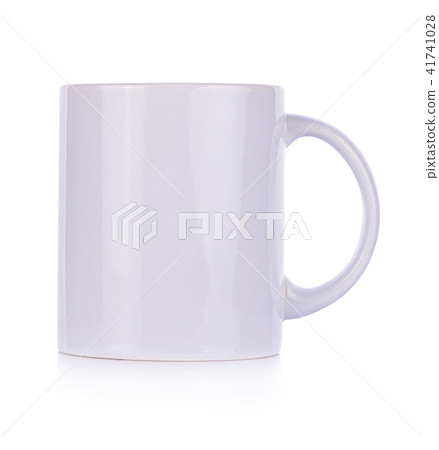 White ceramic cup isolated on white background. 41741028