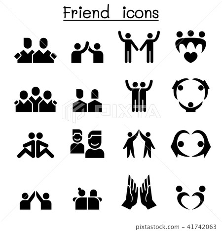 Friendship & Friend icon set - Stock Illustration [41742063] - PIXTA