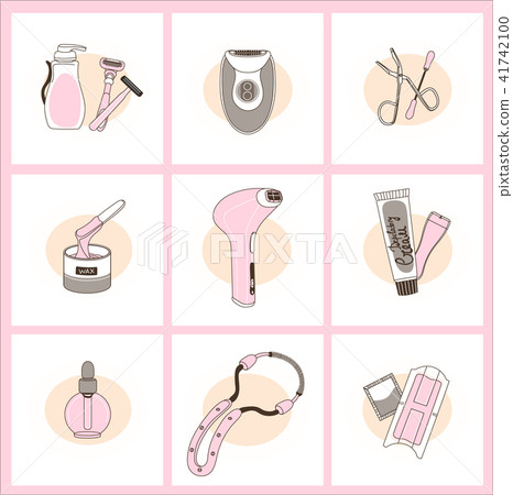 Vector set of hair removal tools. Vector set of hair removal tools. 41742100
