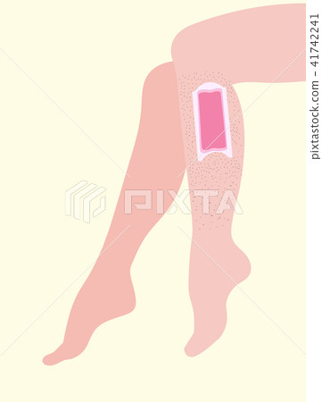 Illustration showing wax stripe applying Illustration showing wax stripe applying 41742241