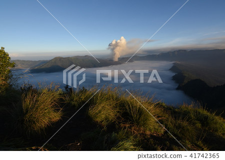 Mount bromo seen from the height of the Semeru Mount bromo seen from the height of the Semeru 41742365
