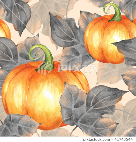 Orange pumpkins. Seamless pattern 6 41743544