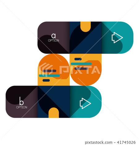 Infographics option and step by step in rounded squares, element of chart, graph, diagram with Infographics option and step by step in rounded squares, element of chart, graph, diagram with 41745026