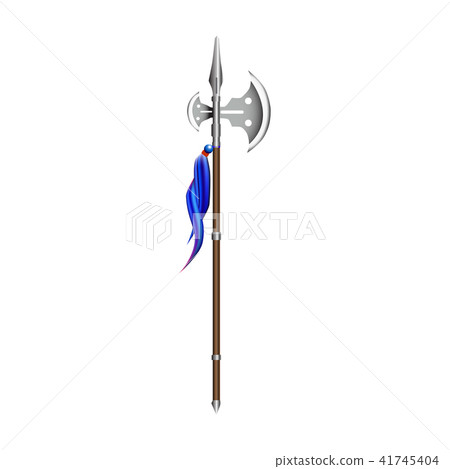 Vector halberd on a white 41745404