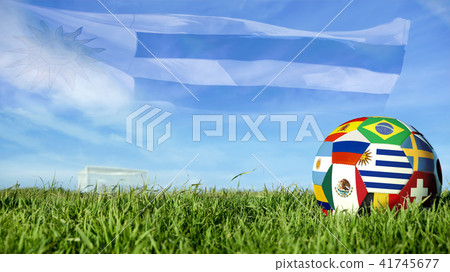 Uruguay team soccer ball for russia sport event 41745677