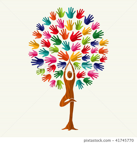 Yoga tree pose concept for nature connection 41745770