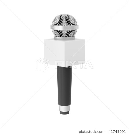 3d rendering microphone with Blank Box isolated 3d rendering microphone with Blank Box isolated 41745991