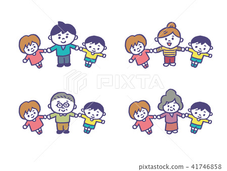 Mini family hands holding 41746858