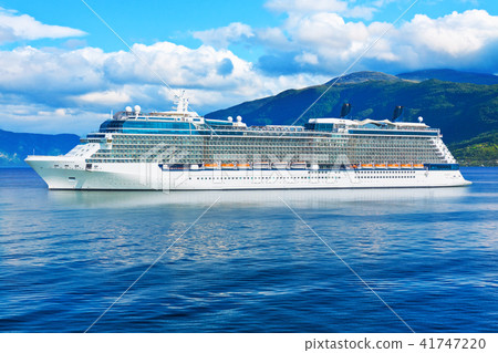 Cruise ship in the fjords of Norway Cruise ship in the fjords of Norway 41747220