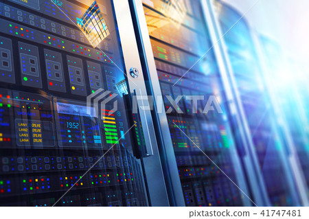 Server room interior in datacenter 41747481