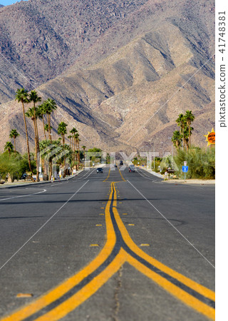 A straight single road in the Americas A straight single road in the Americas 41748381